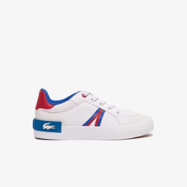 Lacoste Childrens L004 Trainers - White red White red C12.5