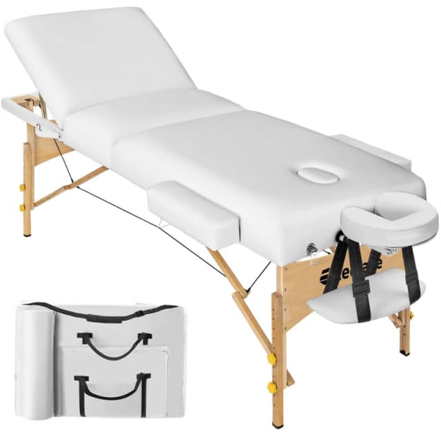 tectake Massage Table Somwang in White White Unisex