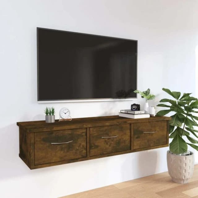 VIDAXL Wall Cabinet Smoked Oak 88x26x18.5cm Engineered Wood Vidaxl 8720286931462