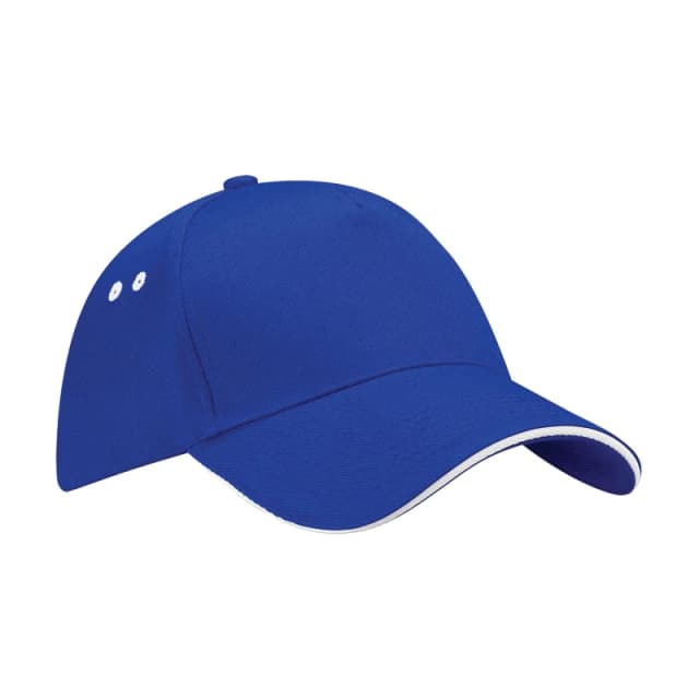 Beechfield Beechfield Men Ultimate Sandwich Peak Cap in Blue Blue One Size Male 5063377408393