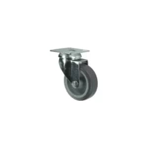 Swivel Plate 50MM Rubber Tyre