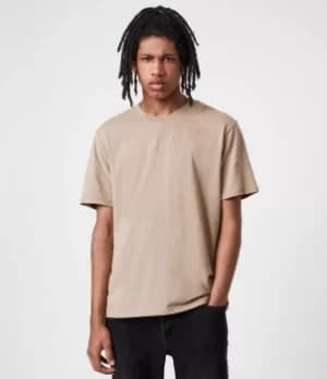 AllSaints Mens Opposition Crew T-Shirt, Pewter Grey, Size: XL