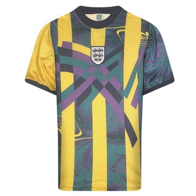 Score Draw SD England Retro Goalkeeper Shirt 1996 Mens Yellow/Green male XS