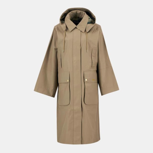 Barbour Womens Maude Waterproof Detachable Hood Long Sleeve Rain Anorak Military/Ancnt female 14 (L)