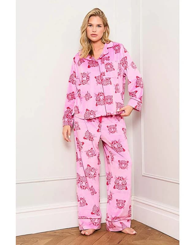 Jim Jam The Label Large Tiger Print Pyjama Set Pink - Jim Jam The Label - Size: L Pink Female L MO50103