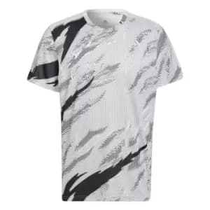 adidas Own The Run Tiger Camo Running Tee Mens - White