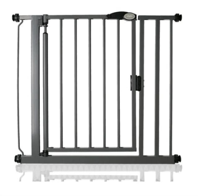 Bettacare Auto Close Pet Gate, 82.2Cm - 89.2Cm, Slate Grey, Pressure Fit Stair Gate For Dog & Puppy