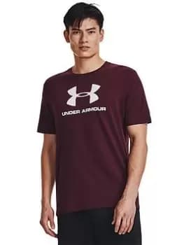 Under Armour Mens Training Sportstyle Logo T-Shirt, Red Size M Men