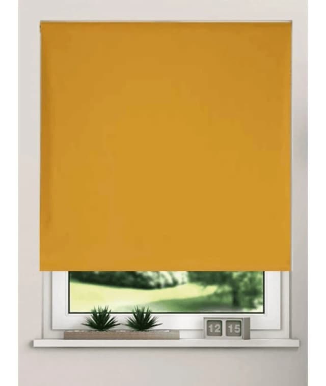 New Edge Blinds Thermal Blackout Roller Blinds 175cm Drop x Width 120cm Ochre in Burnt Orange Size: 130m width x 175cm drop Burnt Orange Unisex 130