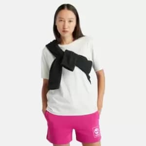 Timberland Embroidered Logo T-Shirt For Her In White, Size L