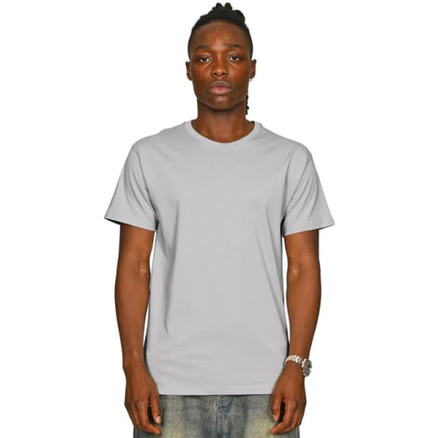 Casual Classics Mens Core 180 Combed Ringspun Cotton Regular T-Shirt in Light Grey Size: XS Light Grey Male XS
