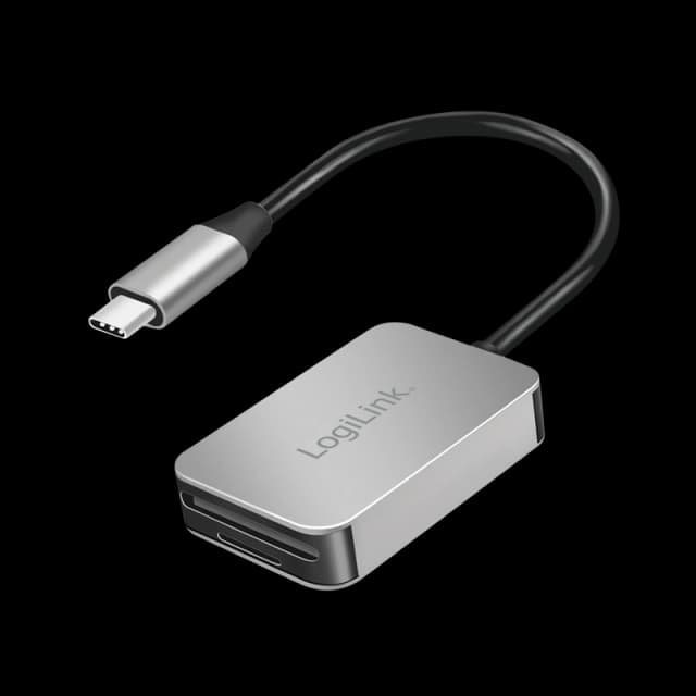 LogiLink USB 3.0 Cardreader. USB-C. SD / microSD. aluminum