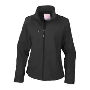Result Ladies/Womens La FemmeA 2 Layer Base Softshell Breathable Wind Resistant Jacket (M) (Black)