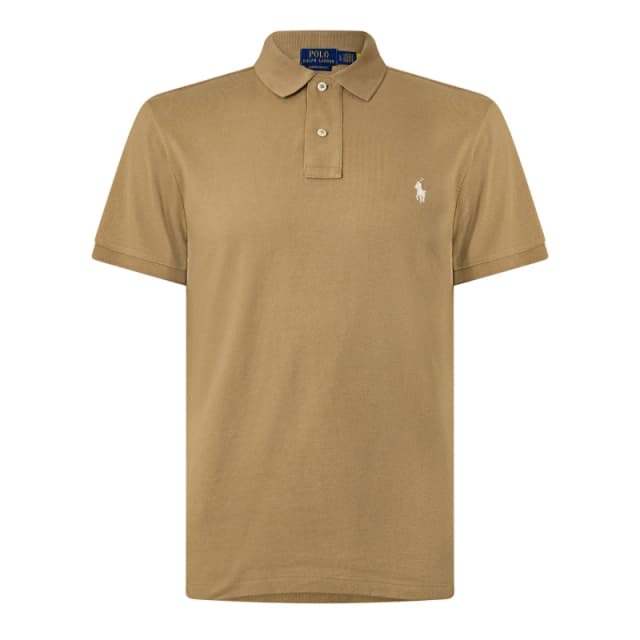 Polo Ralph Lauren Mens Custom Short Sleeve Polo Shirt Caf Tan male L