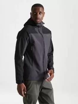 Craghoppers Tripp Hooded Hooded Jacket, Black/Grey, Size L, Men