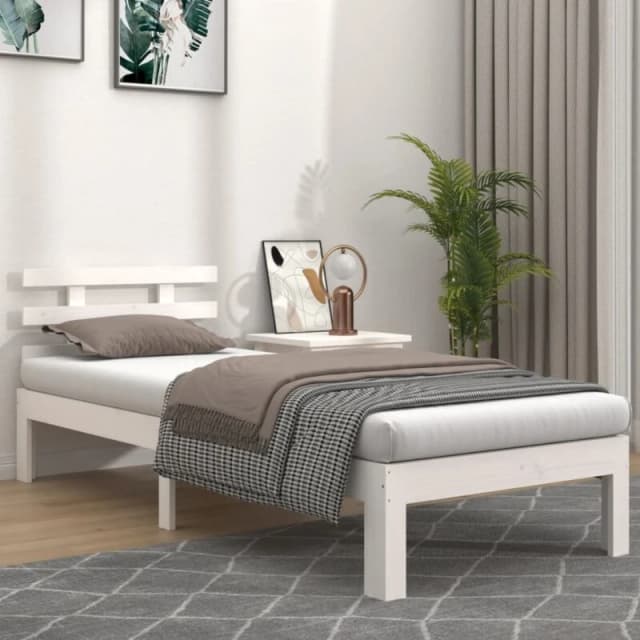 VIDAXL Vidaxl - Bed Frame without Mattress White 75x190cm Small Single 8720286996607