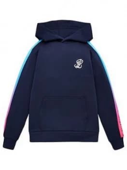 Illusive London Boys Fade Taped Overhead Hoodie - Navy