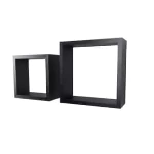 Hudson set of 2 wall cubes - matt black