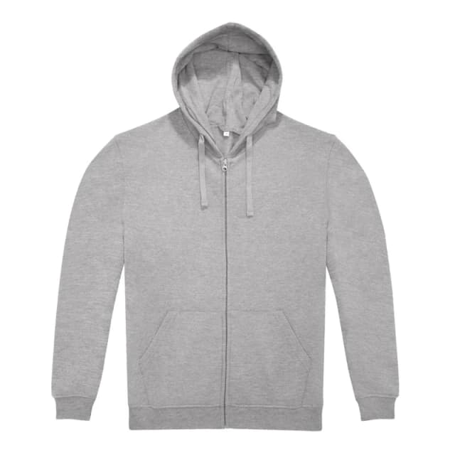 B&C Mens ID.224 Full Zip Hoodie in Grey Size: XS Grey Male XS