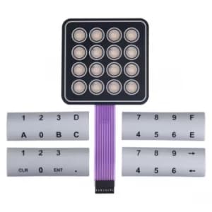 Apem AC3535 AC3535 Standard Membrane Keypad 4x4 with Insert Pockets