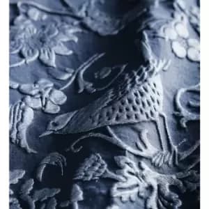 Oak Tree Jacquard Midnight Blue King Size Duvet Cover Set Bedding Bed Set Bed Linen - Blue