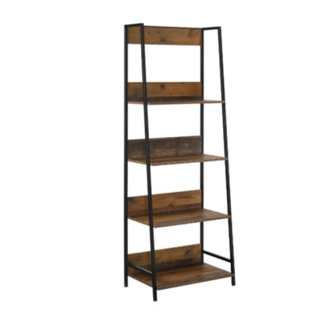 Timber Art Design Abbey Rustic Industrial Filling Cabinet Bookcase 4 Tier Shelving