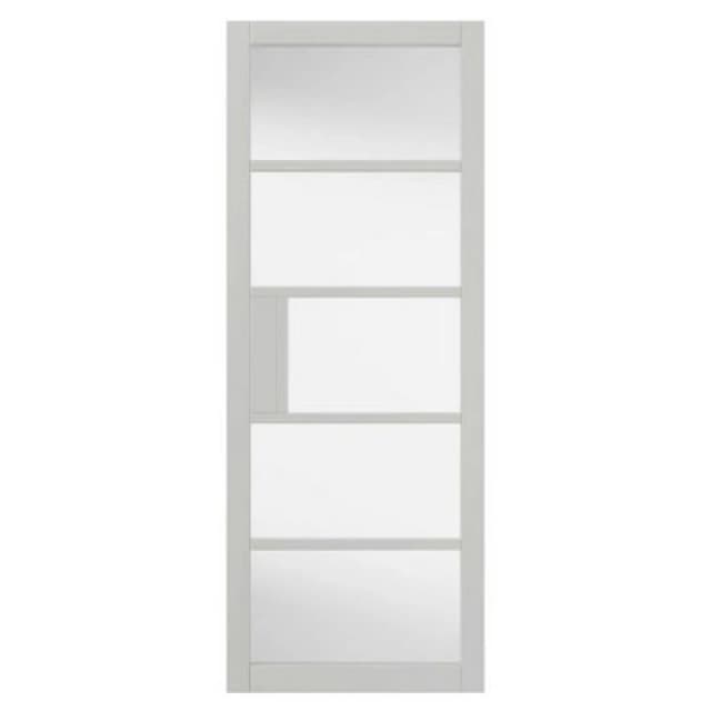 JB Kind Doors Urban Industrial Metro White Clear Glass Internal Door