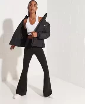 Superdry Womens Non Hooded Sports Puffer Jacket Black - Size: 14