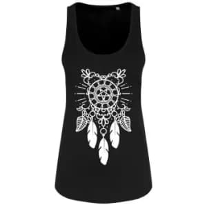 Grindstore Womens/Ladies Pentagram Dreamcatcher Vest Top (L) (Black/White)