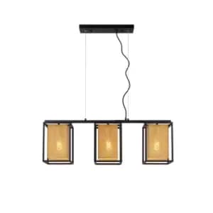 Sansa Modern Bar Pendant Light - 3xE27 - Black