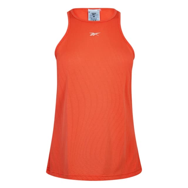 Reebok United By Fitness Perforated Tank Top Womens Gym Vest - Orange Orange 4