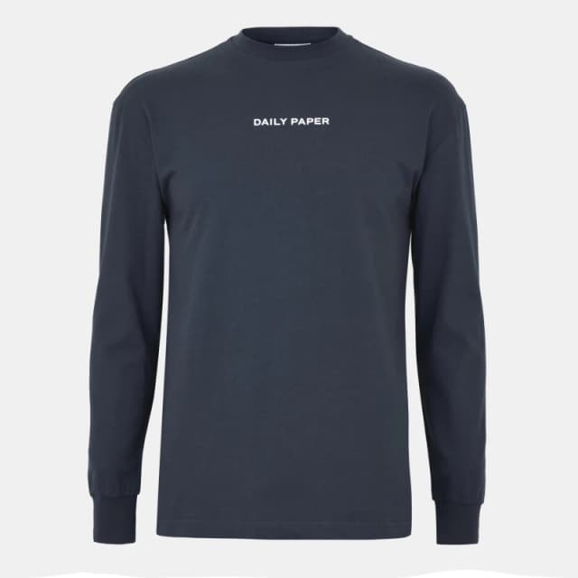 Daily Paper Mens Etype Long-Sleeve T-Shirt Odyssey Blue male X Small