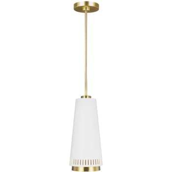 Elstead - Carter 1 Light Pendant, Style A, Matt White, E27