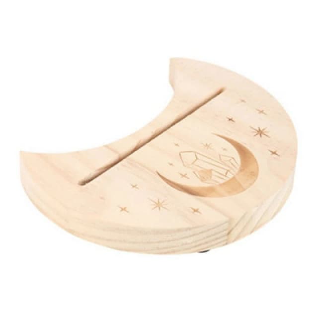 Something Different Something Different Crystal & Crescent Moon Tarot Card Stand in Natural Natural One Size Unisex 5063574201377