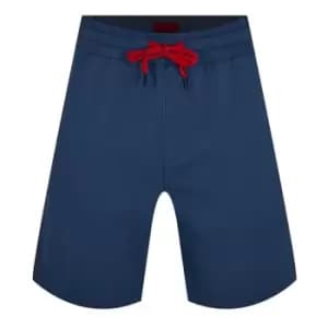 Hugo Stacked Logo Shorts - Blue