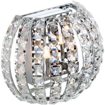 Linea Verdace Lighting - Linea Verdace 2 Light Glass & Crystal Wall Light Chrome