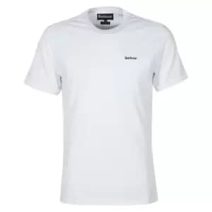 Barbour Mens Langdon Pocket Tee White Large
