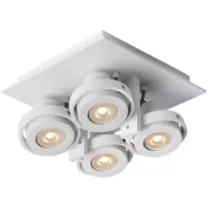 Lucide LANDA - Ceiling Spotlight - LED Dim to warm - GU10 - 4x5W 2200K/3000K - White