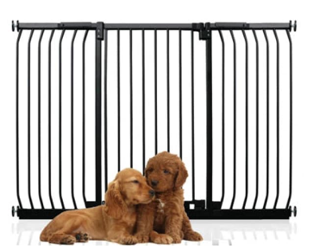 Bettacare Extra Tall Elite Dog Gate, 161Cm - 170Cm, Matt Black, Extra Tall 96.8Cm In Height, Pressure Fit Pet Gate