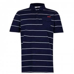Lee Cooper Stripe Polo Mens - Navy/White