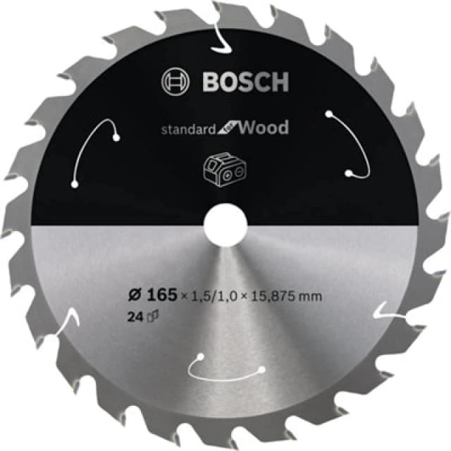 Amica Bosch PRO Wood cordless Circular Saw Blade 165 x 1.5 x 15.875mm T24 2608837681 2608837681