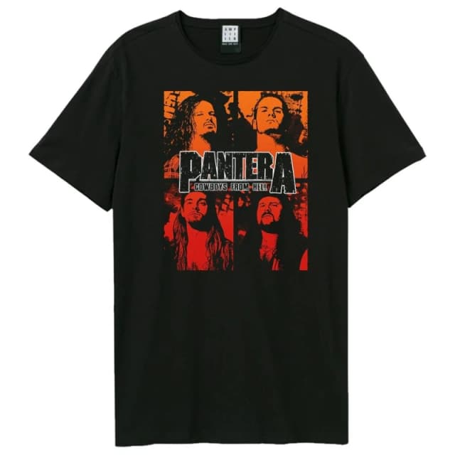 Amplified Amplified Men Cow Square Pantera T-Shirt in Black Size: X-Small Black XS Male 5063852067435