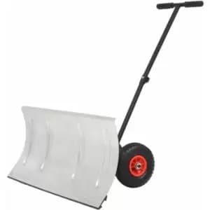 Vidaxl - Manual Snowplough with Wheels 100x44cm Black