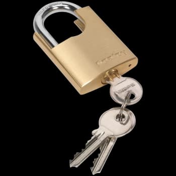 Sealey Brass Padlock Shrouded Shackle 50mm Standard