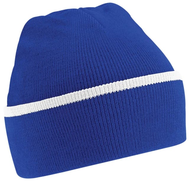 Beechfield Beechfield Men Knitted Winter Beanie Hat in Blue Blue One Size Male 5055747801309