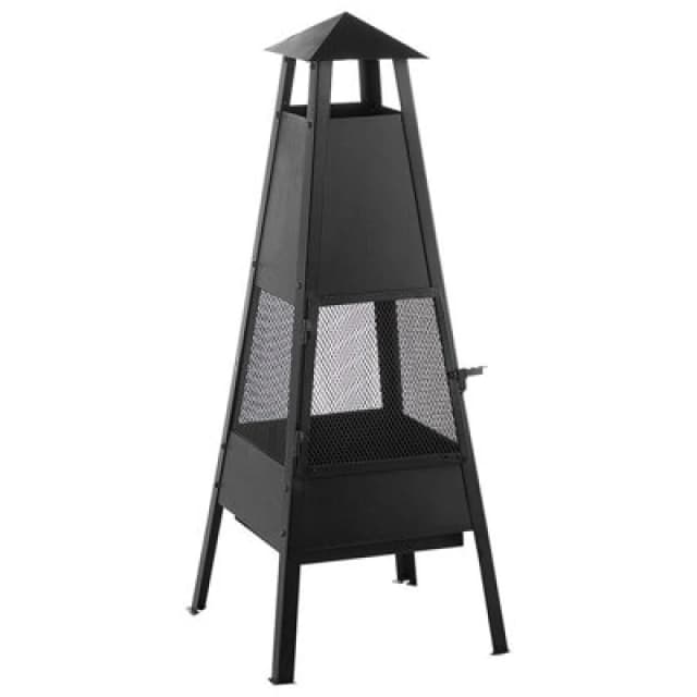 Beliani Fire Pit Yasur Metal Black