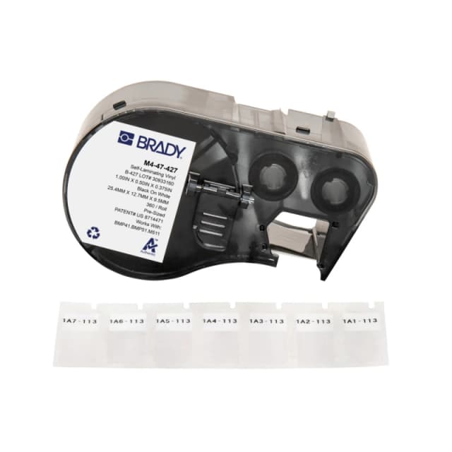 Brady M4-47-427 printer label Black. White Self-adhesive printer label