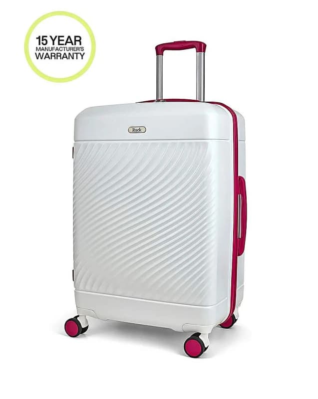 Rock Rock Love Island Medium Suitcase White/Pink - Rock - Size: Medium White/Pink Medium UH37304