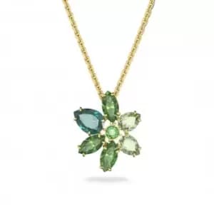 Gema Gold-Tone Plated Green Flower Pendant 5658399