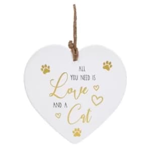 Golden Sentiments Heart Cat